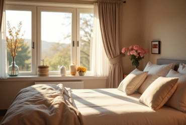 Chambre d'hôtel en Bretagne avec lumière naturelle