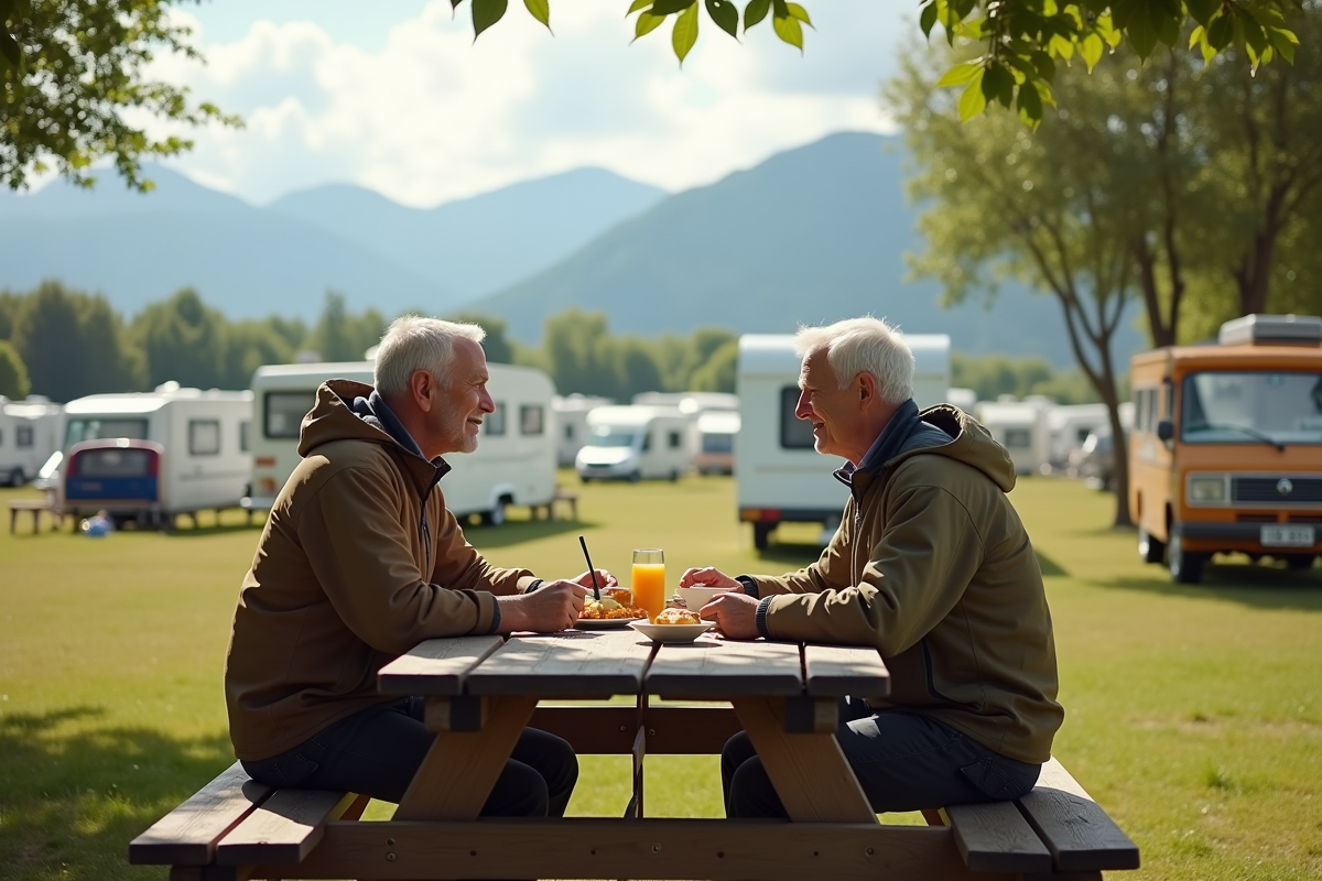 Couple âgé profitant d