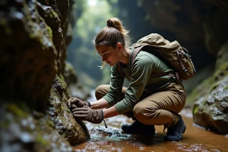 Araignée Matoutou dans une grotte de Martinique