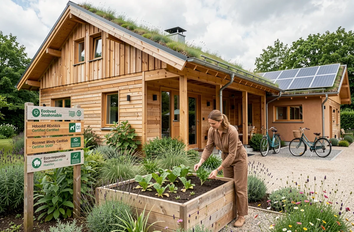 Hôtel Villa Cosy, hébergement écoresponsable labellisé avec jardin potager et toiture végétalisée
